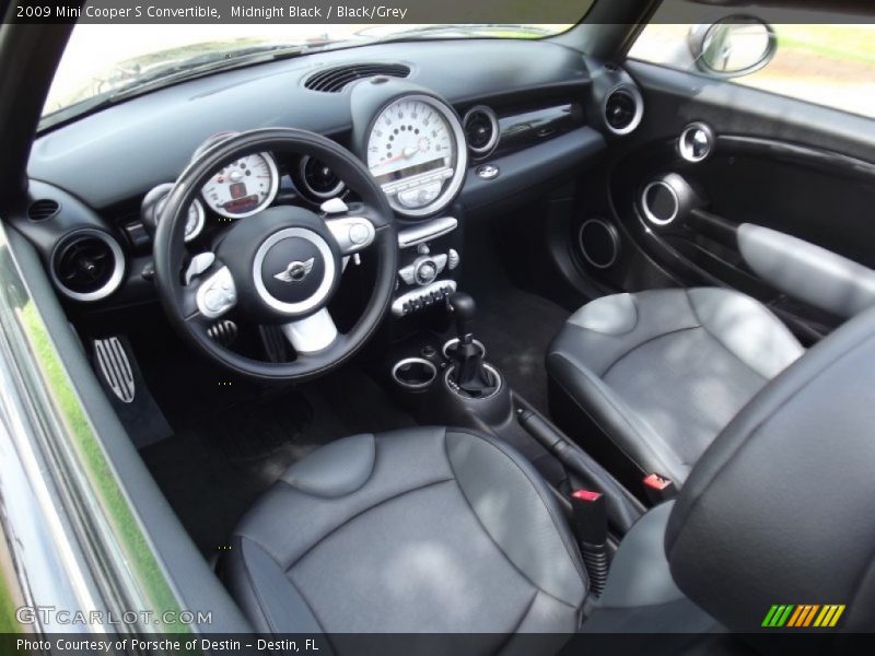 Midnight Black / Black/Grey 2009 Mini Cooper S Convertible