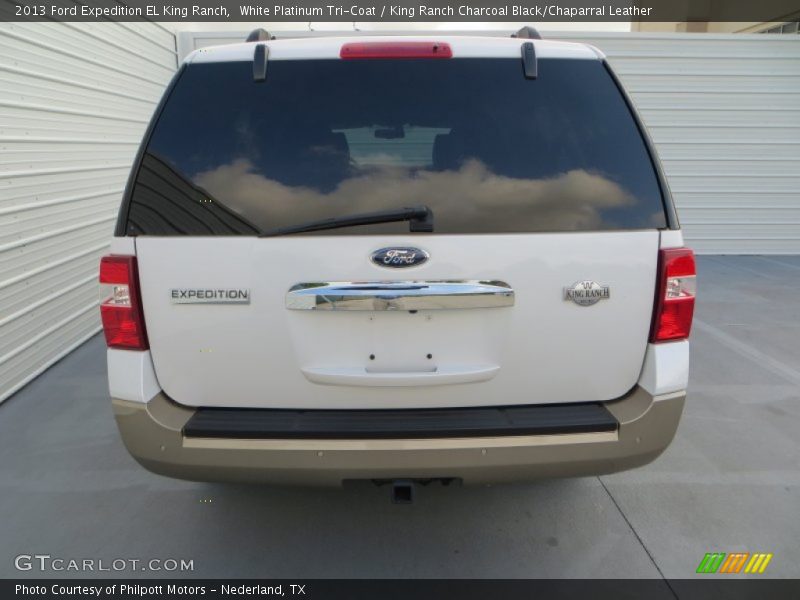 White Platinum Tri-Coat / King Ranch Charcoal Black/Chaparral Leather 2013 Ford Expedition EL King Ranch
