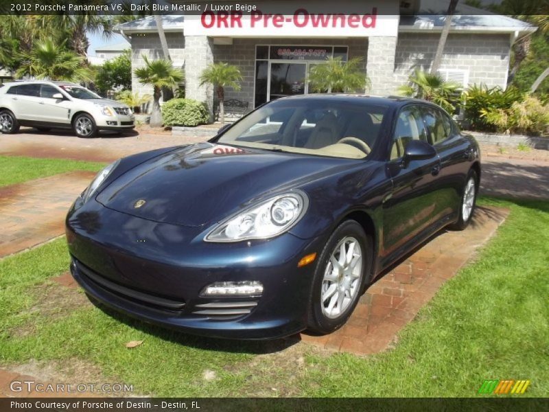 Dark Blue Metallic / Luxor Beige 2012 Porsche Panamera V6