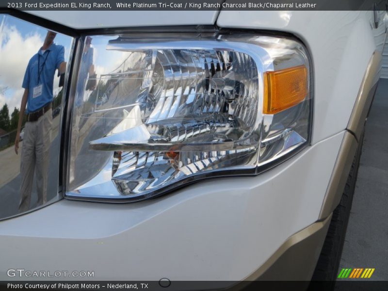 White Platinum Tri-Coat / King Ranch Charcoal Black/Chaparral Leather 2013 Ford Expedition EL King Ranch