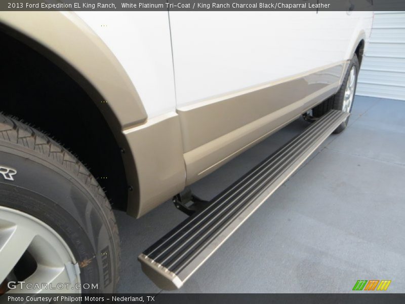 White Platinum Tri-Coat / King Ranch Charcoal Black/Chaparral Leather 2013 Ford Expedition EL King Ranch