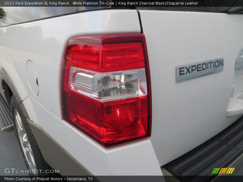 White Platinum Tri-Coat / King Ranch Charcoal Black/Chaparral Leather 2013 Ford Expedition EL King Ranch