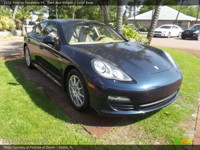 Dark Blue Metallic / Luxor Beige 2012 Porsche Panamera V6