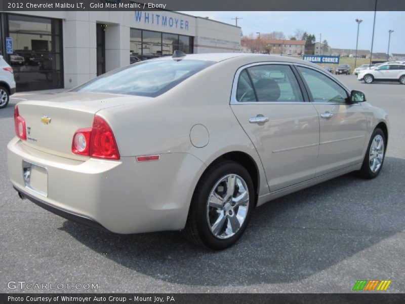 Gold Mist Metallic / Ebony 2012 Chevrolet Malibu LT