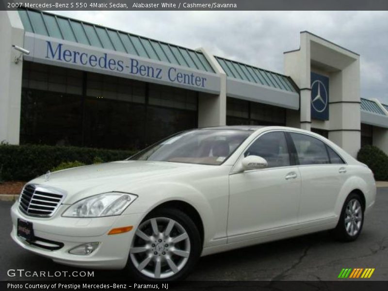 Alabaster White / Cashmere/Savanna 2007 Mercedes-Benz S 550 4Matic Sedan