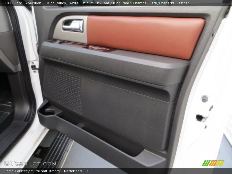 White Platinum Tri-Coat / King Ranch Charcoal Black/Chaparral Leather 2013 Ford Expedition EL King Ranch