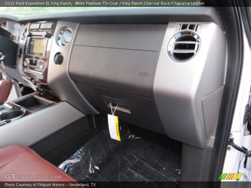 White Platinum Tri-Coat / King Ranch Charcoal Black/Chaparral Leather 2013 Ford Expedition EL King Ranch