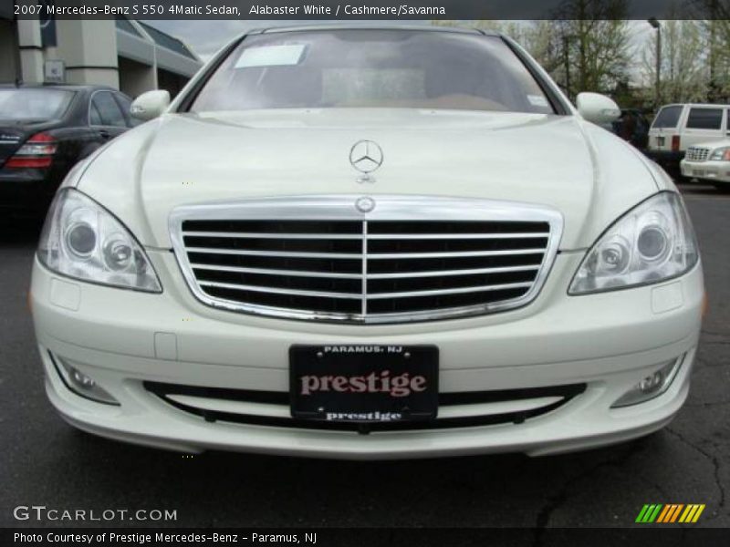 Alabaster White / Cashmere/Savanna 2007 Mercedes-Benz S 550 4Matic Sedan