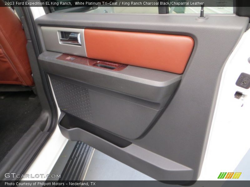 White Platinum Tri-Coat / King Ranch Charcoal Black/Chaparral Leather 2013 Ford Expedition EL King Ranch