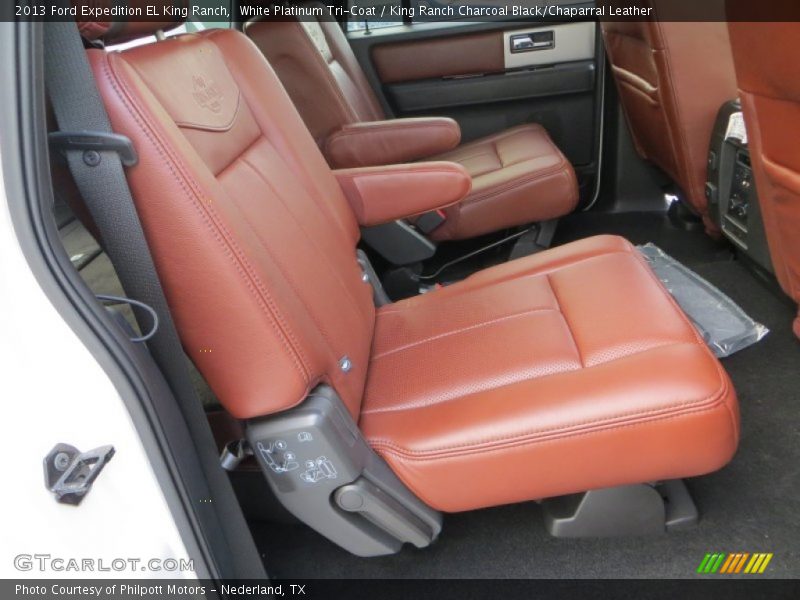 White Platinum Tri-Coat / King Ranch Charcoal Black/Chaparral Leather 2013 Ford Expedition EL King Ranch