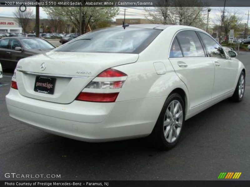 Alabaster White / Cashmere/Savanna 2007 Mercedes-Benz S 550 4Matic Sedan