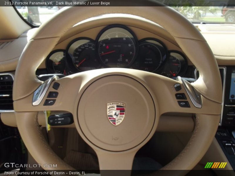 Dark Blue Metallic / Luxor Beige 2012 Porsche Panamera V6