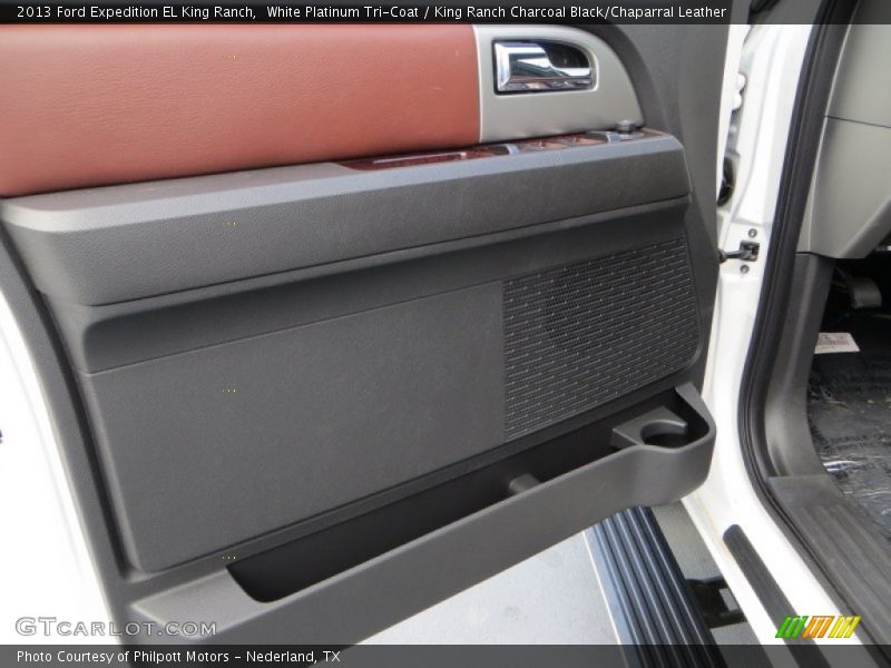 White Platinum Tri-Coat / King Ranch Charcoal Black/Chaparral Leather 2013 Ford Expedition EL King Ranch
