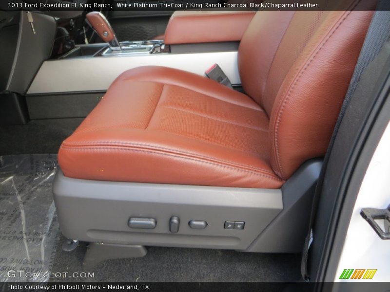 White Platinum Tri-Coat / King Ranch Charcoal Black/Chaparral Leather 2013 Ford Expedition EL King Ranch