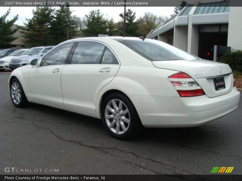 Alabaster White / Cashmere/Savanna 2007 Mercedes-Benz S 550 4Matic Sedan