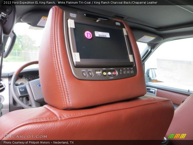 White Platinum Tri-Coat / King Ranch Charcoal Black/Chaparral Leather 2013 Ford Expedition EL King Ranch