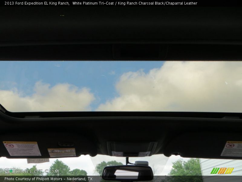 White Platinum Tri-Coat / King Ranch Charcoal Black/Chaparral Leather 2013 Ford Expedition EL King Ranch