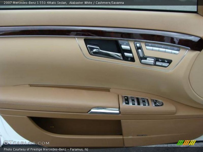 Alabaster White / Cashmere/Savanna 2007 Mercedes-Benz S 550 4Matic Sedan