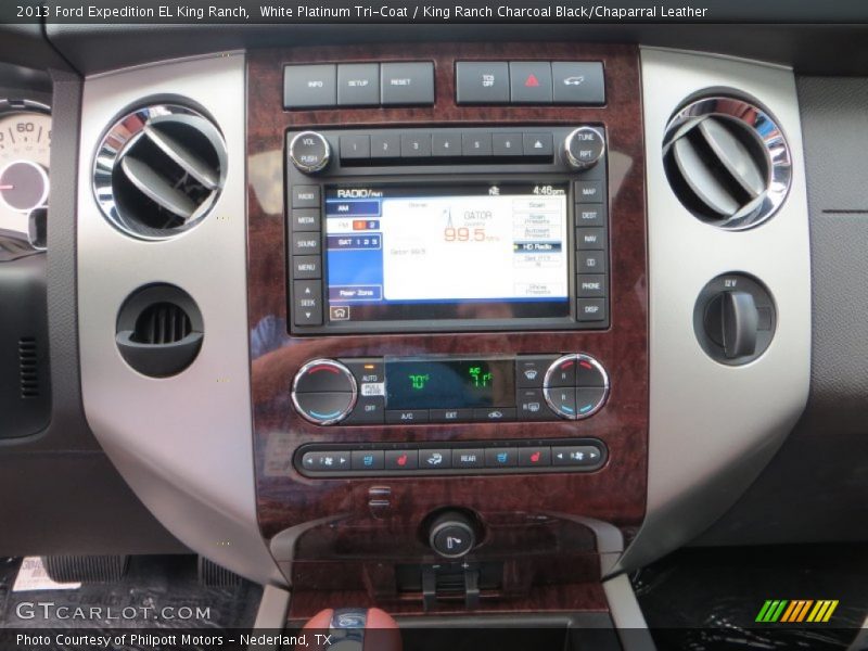 White Platinum Tri-Coat / King Ranch Charcoal Black/Chaparral Leather 2013 Ford Expedition EL King Ranch