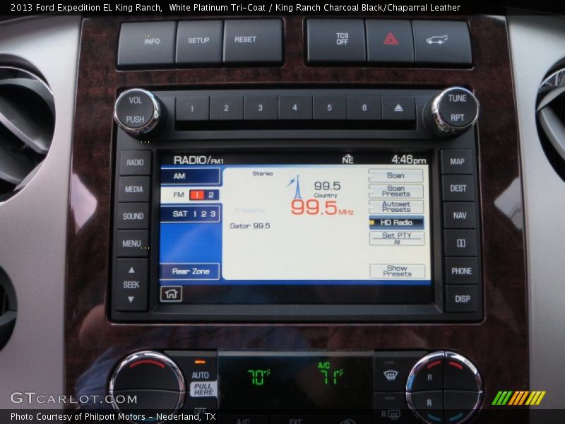 White Platinum Tri-Coat / King Ranch Charcoal Black/Chaparral Leather 2013 Ford Expedition EL King Ranch