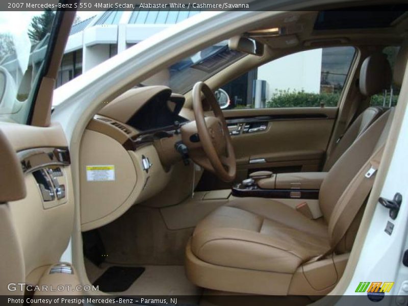 Alabaster White / Cashmere/Savanna 2007 Mercedes-Benz S 550 4Matic Sedan