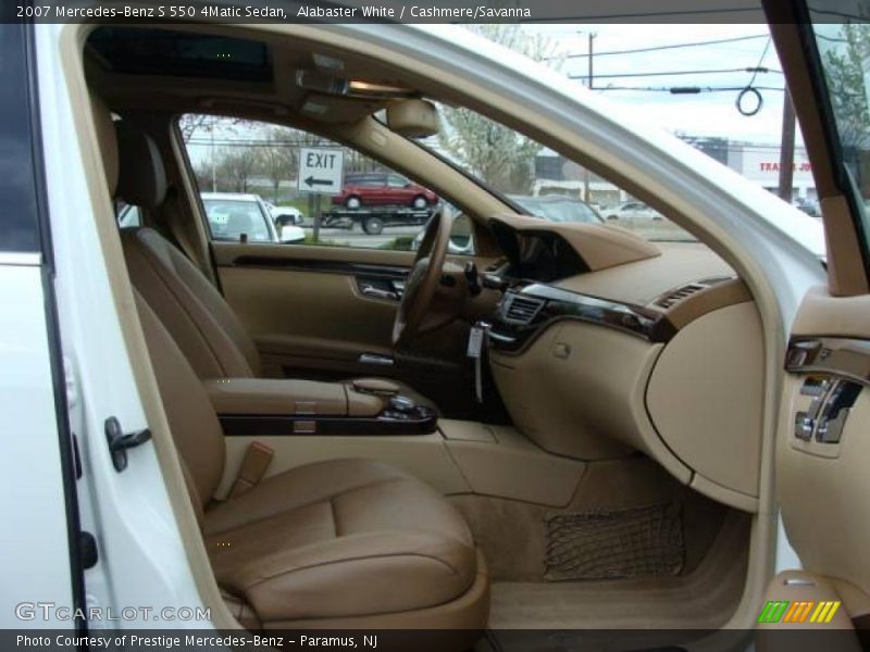 Alabaster White / Cashmere/Savanna 2007 Mercedes-Benz S 550 4Matic Sedan