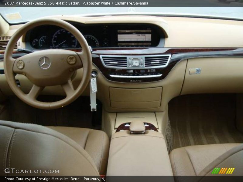 Alabaster White / Cashmere/Savanna 2007 Mercedes-Benz S 550 4Matic Sedan