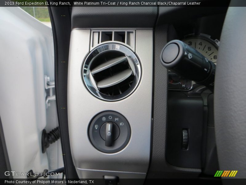 White Platinum Tri-Coat / King Ranch Charcoal Black/Chaparral Leather 2013 Ford Expedition EL King Ranch