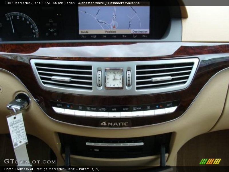 Alabaster White / Cashmere/Savanna 2007 Mercedes-Benz S 550 4Matic Sedan