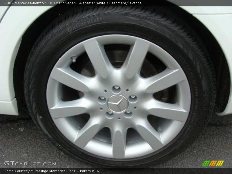 Alabaster White / Cashmere/Savanna 2007 Mercedes-Benz S 550 4Matic Sedan