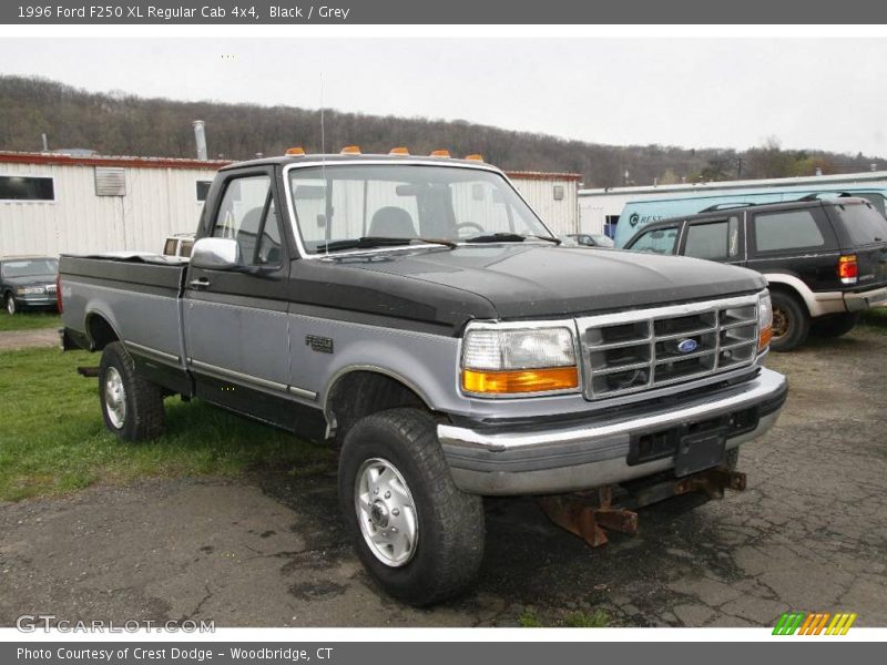 Black / Grey 1996 Ford F250 XL Regular Cab 4x4