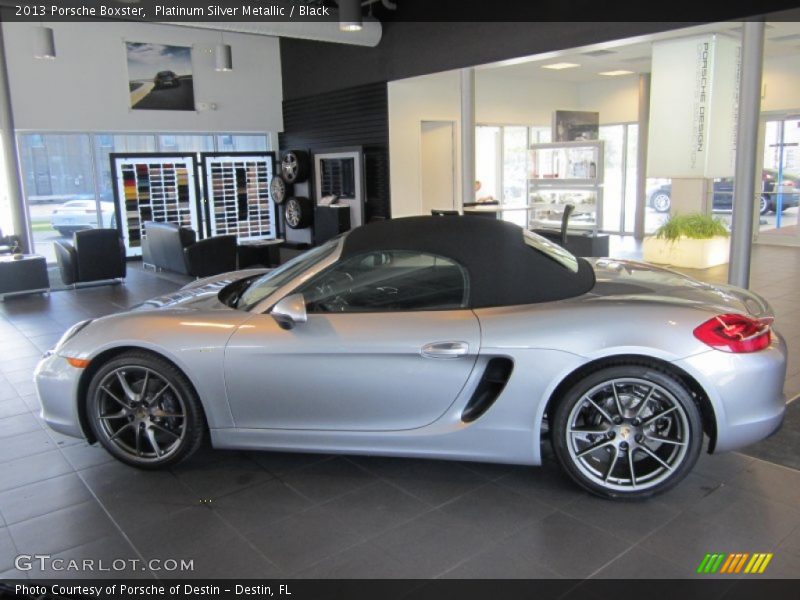 Platinum Silver Metallic / Black 2013 Porsche Boxster
