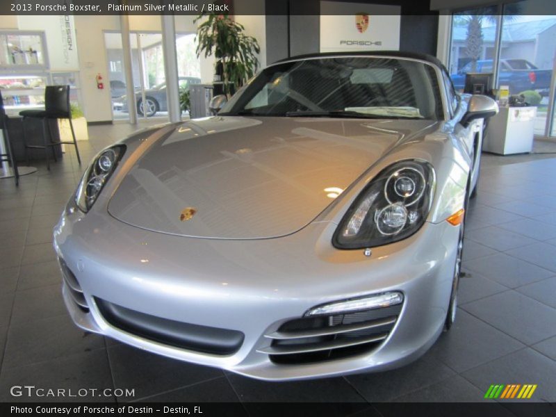 Platinum Silver Metallic / Black 2013 Porsche Boxster