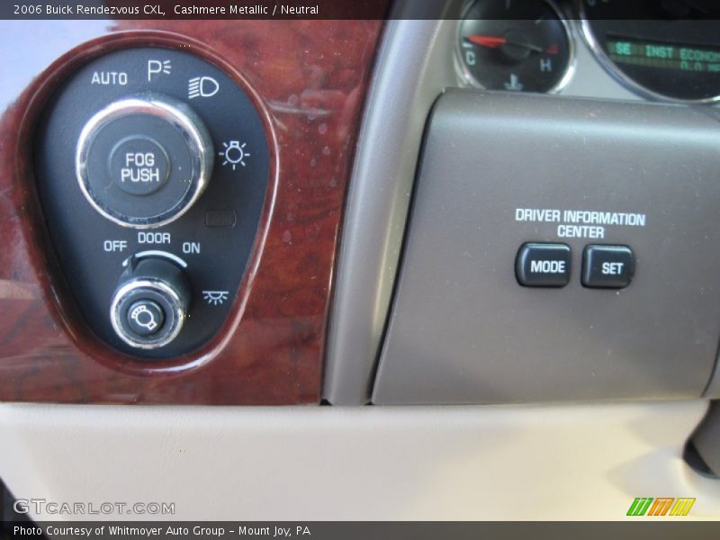 Controls of 2006 Rendezvous CXL