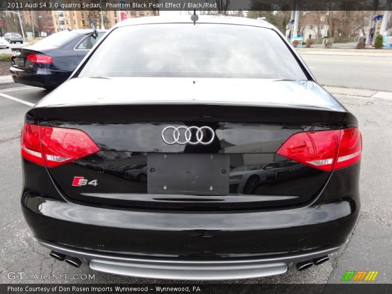Phantom Black Pearl Effect / Black/Red 2011 Audi S4 3.0 quattro Sedan