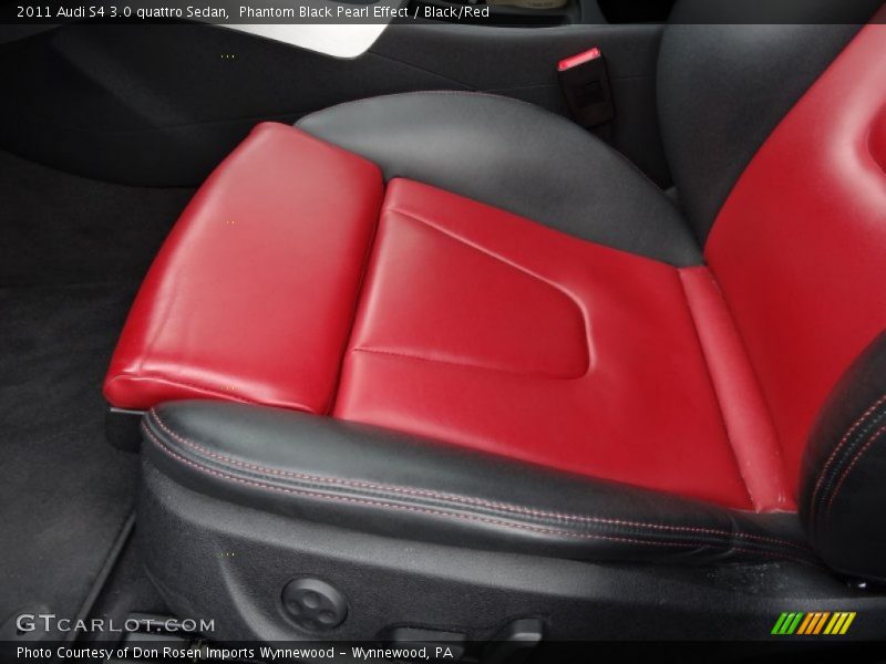 Phantom Black Pearl Effect / Black/Red 2011 Audi S4 3.0 quattro Sedan