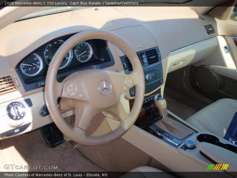 Capri Blue Metallic / Savanna/Cashmere 2008 Mercedes-Benz C 300 Luxury