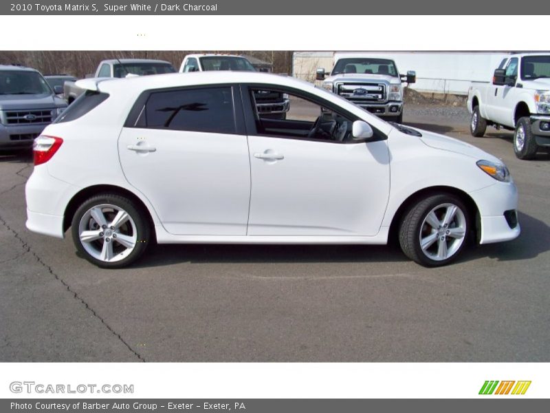 Super White / Dark Charcoal 2010 Toyota Matrix S