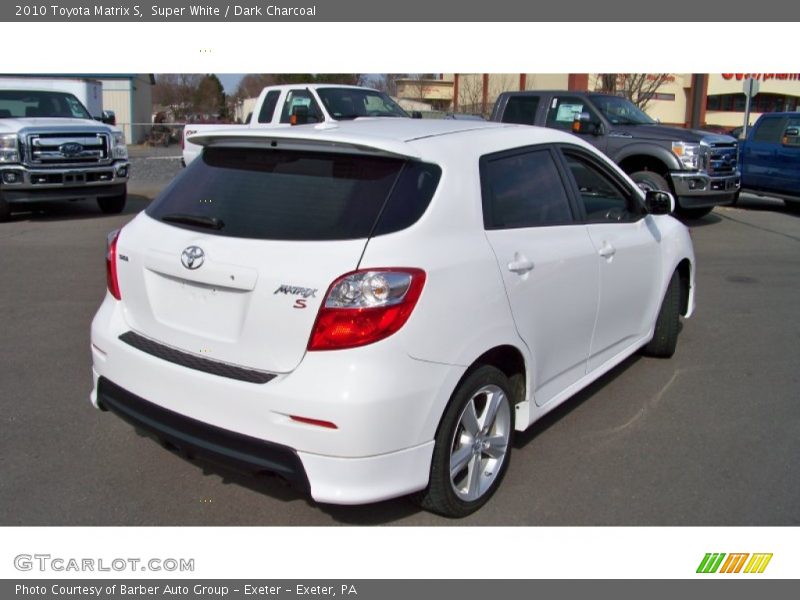 Super White / Dark Charcoal 2010 Toyota Matrix S