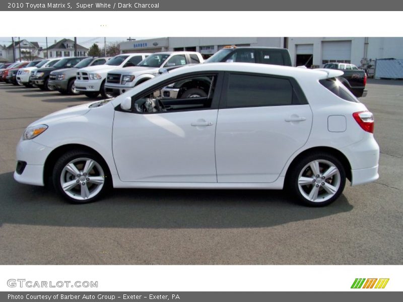 Super White / Dark Charcoal 2010 Toyota Matrix S