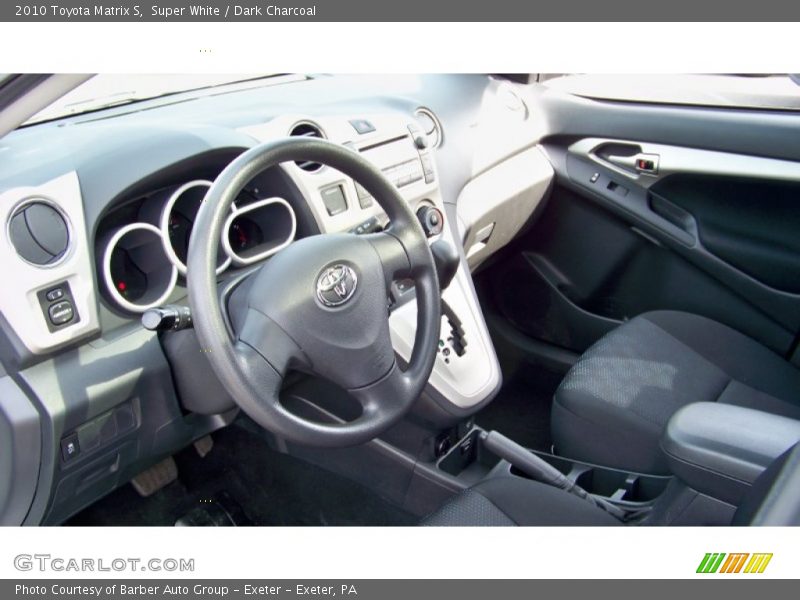 Super White / Dark Charcoal 2010 Toyota Matrix S