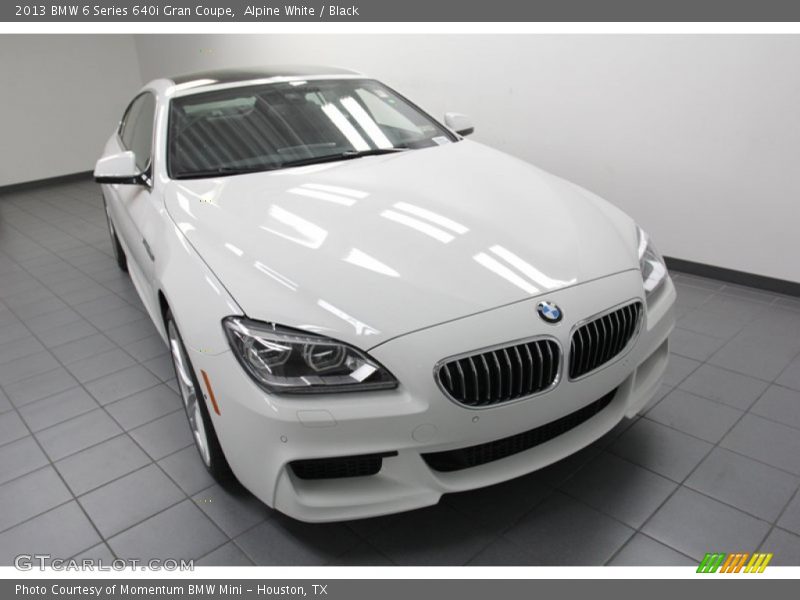 Alpine White / Black 2013 BMW 6 Series 640i Gran Coupe