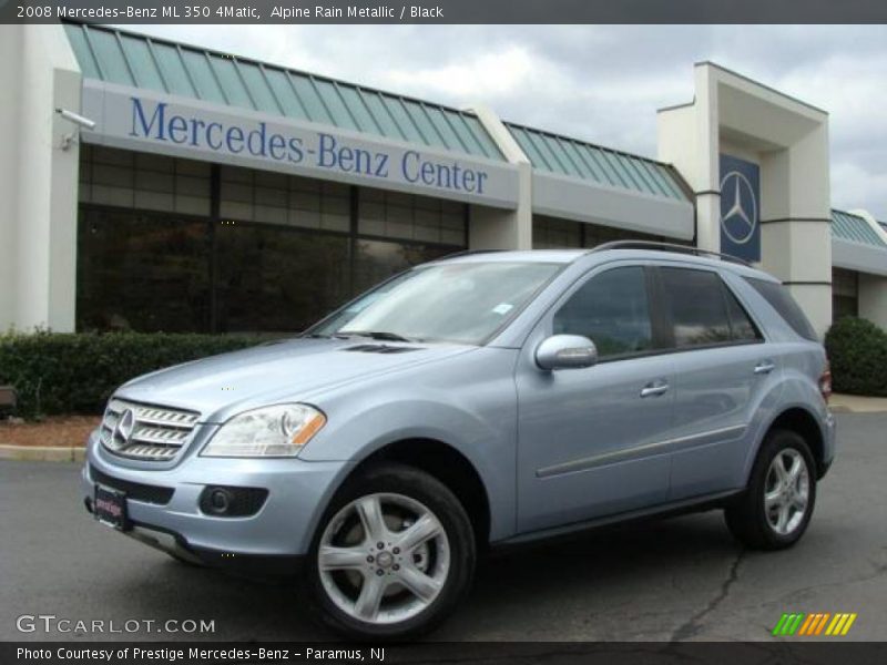 Alpine Rain Metallic / Black 2008 Mercedes-Benz ML 350 4Matic