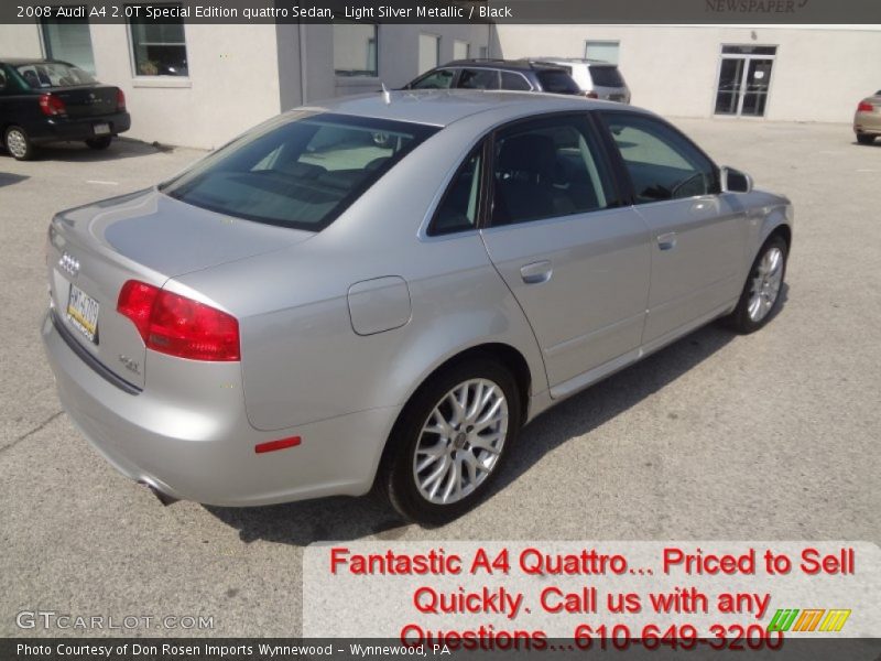 Light Silver Metallic / Black 2008 Audi A4 2.0T Special Edition quattro Sedan