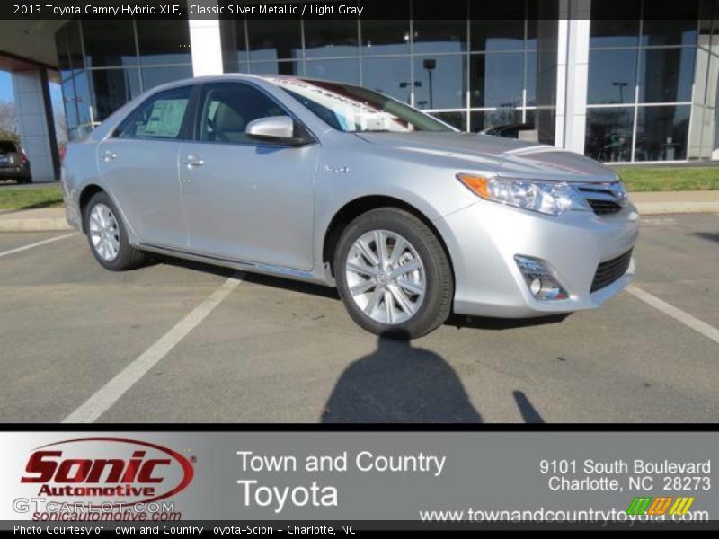 Classic Silver Metallic / Light Gray 2013 Toyota Camry Hybrid XLE
