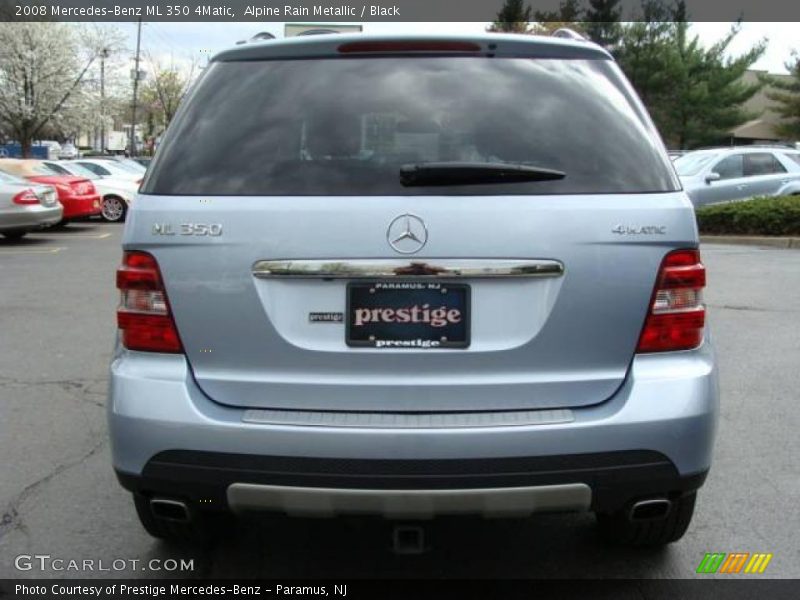 Alpine Rain Metallic / Black 2008 Mercedes-Benz ML 350 4Matic