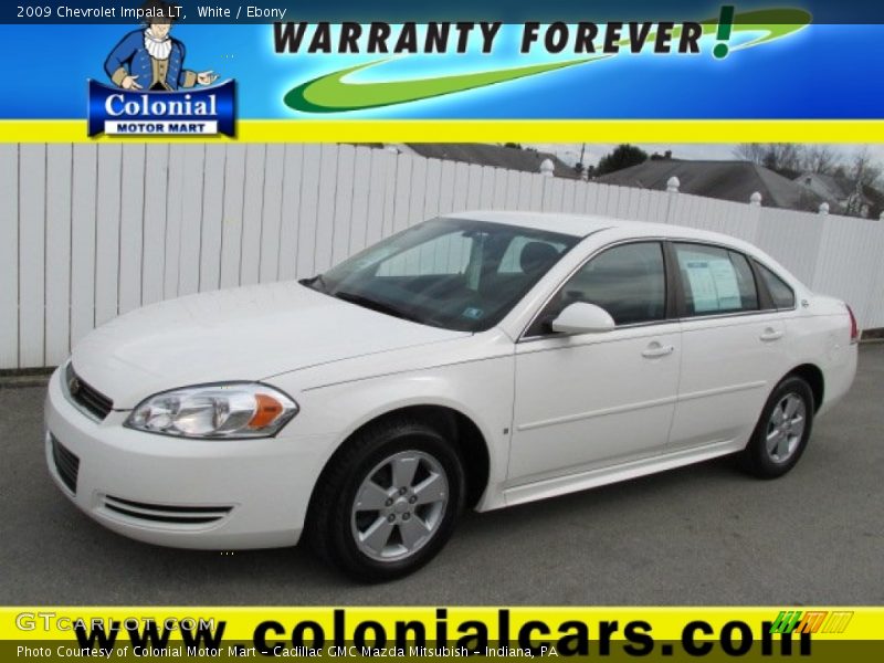 White / Ebony 2009 Chevrolet Impala LT