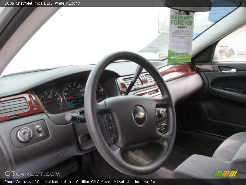 White / Ebony 2009 Chevrolet Impala LT