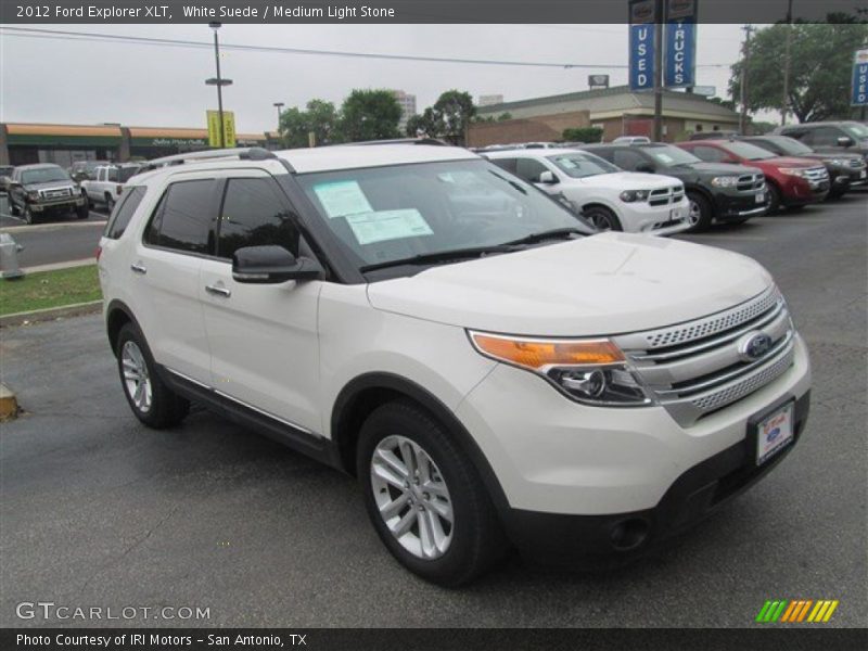 White Suede / Medium Light Stone 2012 Ford Explorer XLT