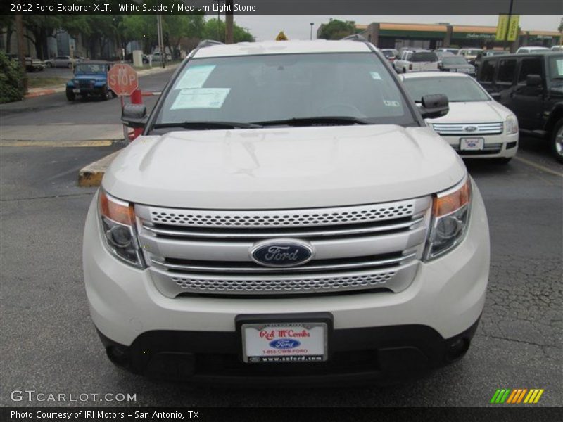 White Suede / Medium Light Stone 2012 Ford Explorer XLT